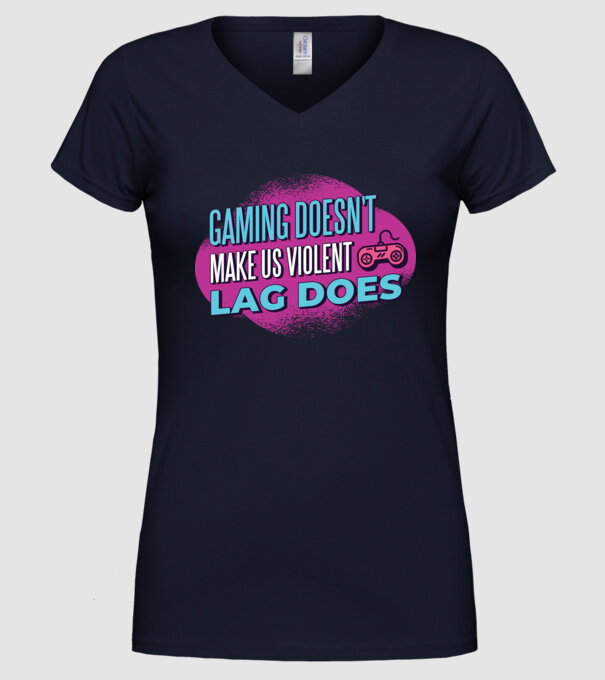 Nu jocul te face agresiv, ci LAG-ul model albastru închis pe tricou