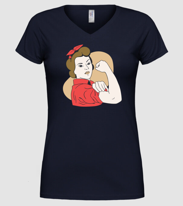 Emanciparea femeilor model albastru închis pe tricou