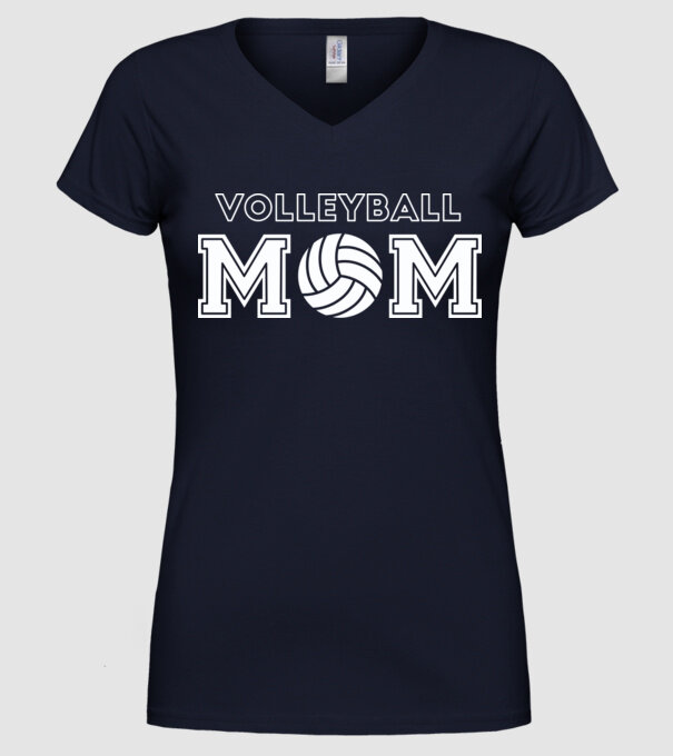 Mamă voleibalistă model albastru închis pe tricou