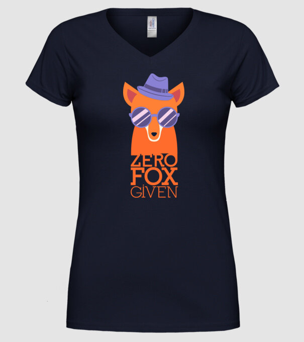 Zero Fox Given model albastru închis pe tricou