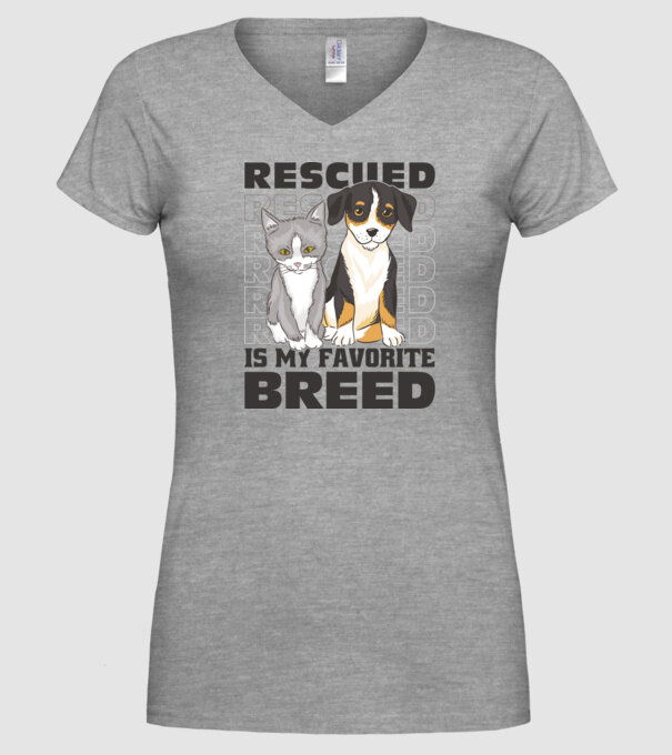 Rasa mea preferată este cea adoptată model gri pe tricou