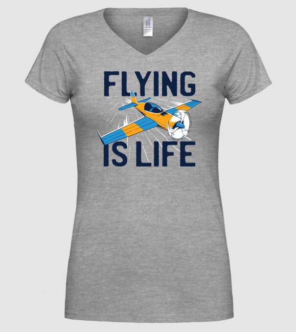 Zborul este viață model gri pe tricou