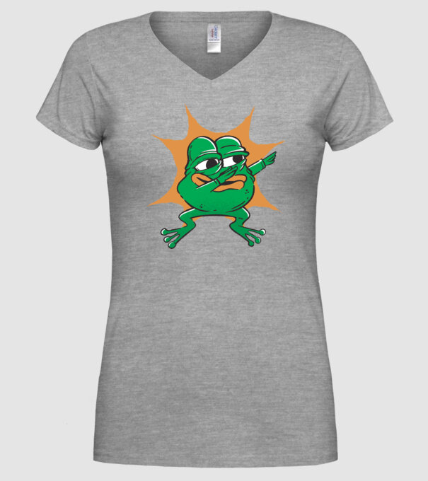 Broască DAB model gri pe tricou