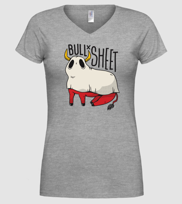Bull sheet model gri pe tricou