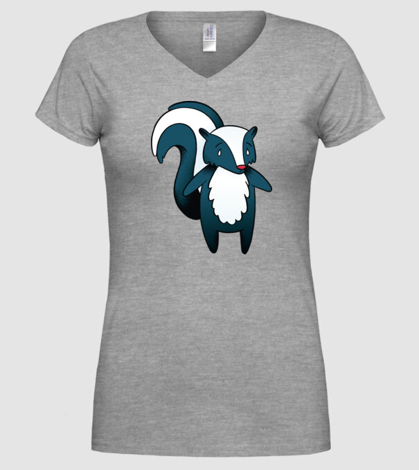 Bursuc puturos model gri pe tricou