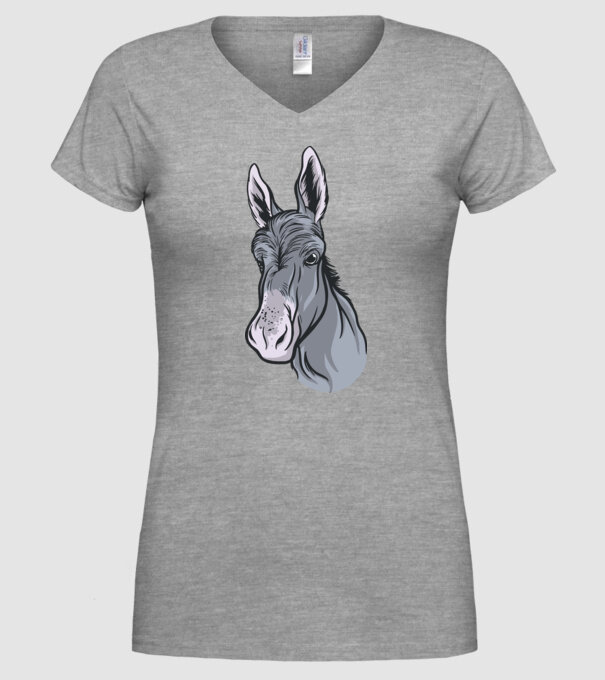 Măgăruș model gri pe tricou