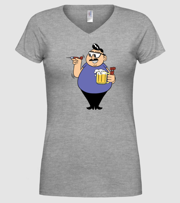 Jucător de darts model gri pe tricou