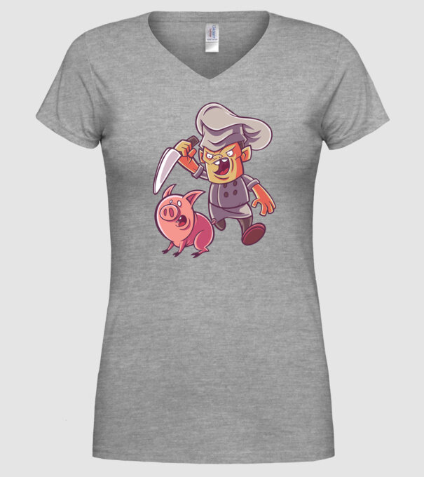Sacrificare porc Măcelar model gri pe tricou