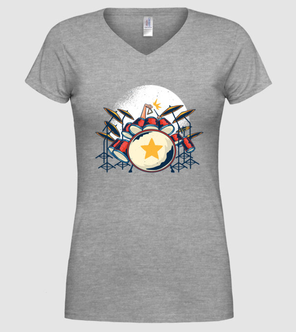 Kit de tobe model gri pe tricou