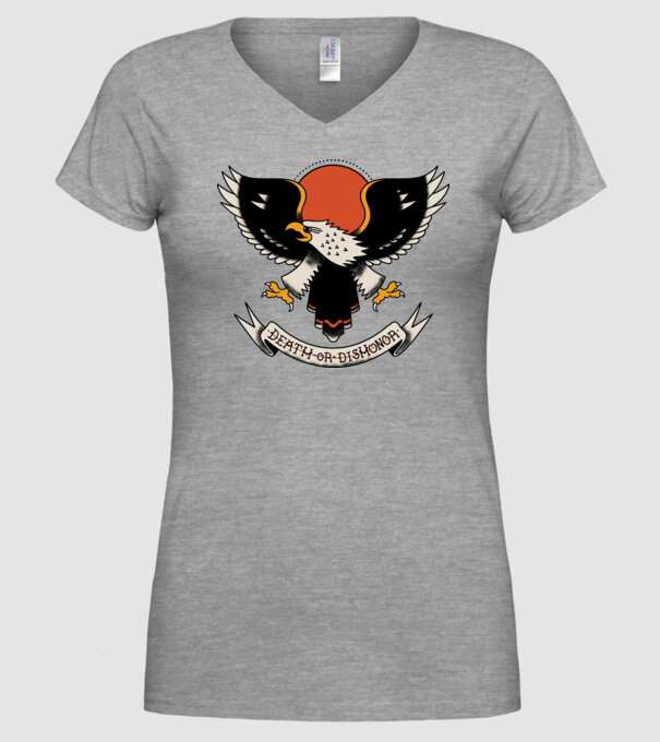 Eagle Tatuaj model gri pe tricou