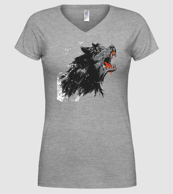 Urlet de lup model gri pe tricou