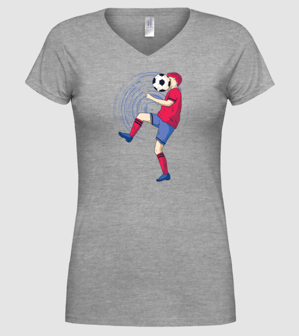 Fotbalist model gri pe tricou