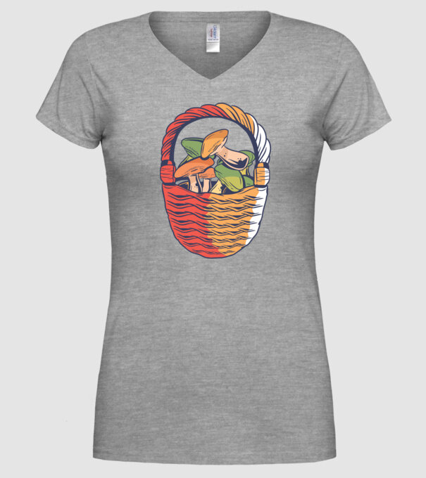 Ciuperci model gri pe tricou