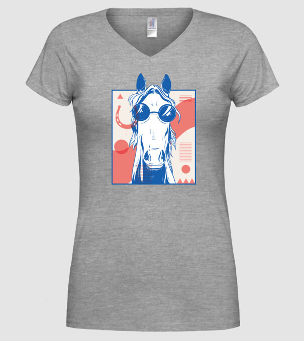 Cal Hippy model gri pe tricou