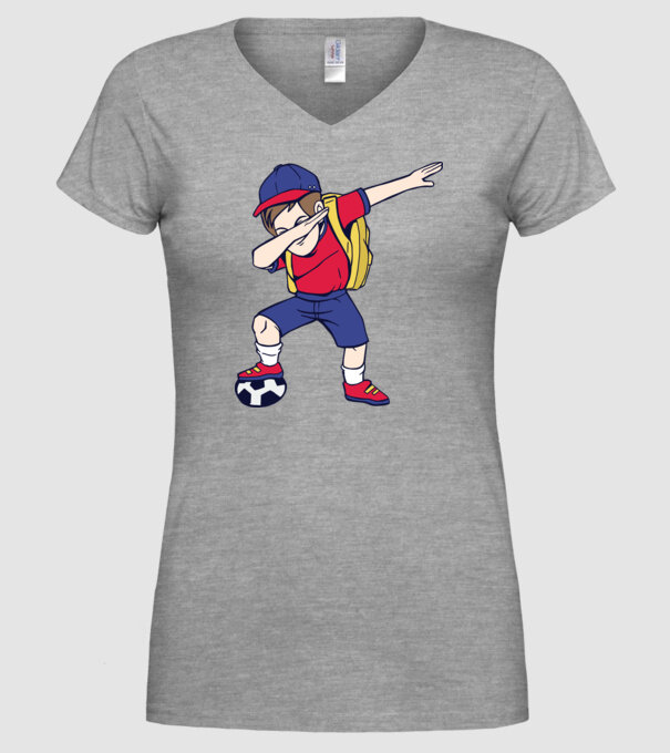 Școlar Fotbalist DAB model gri pe tricou