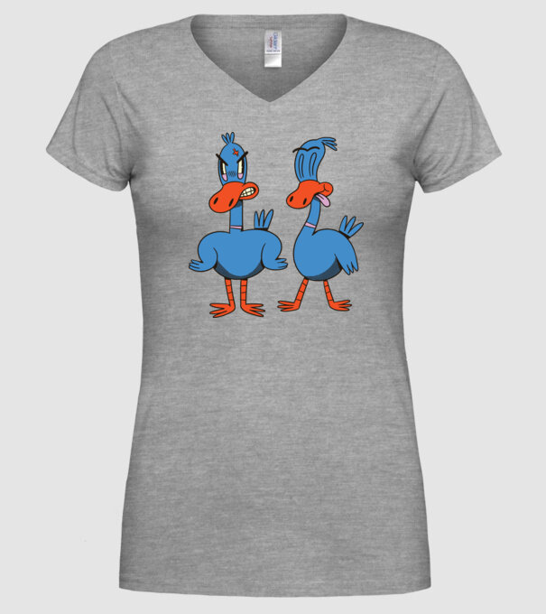 Rațe model gri pe tricou