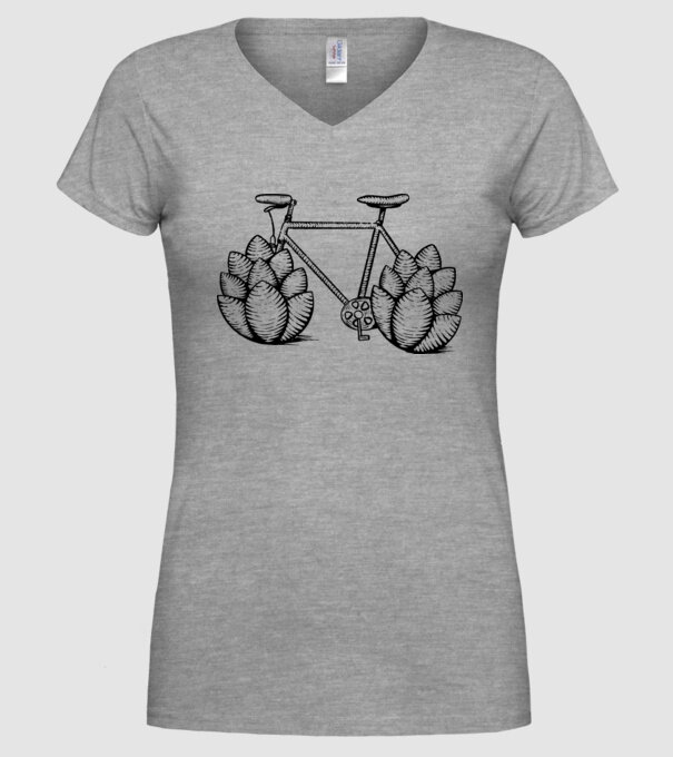 Bicicletă Hamei model gri pe tricou