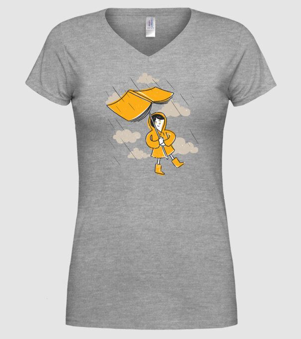 Umbrelă Carte model gri pe tricou
