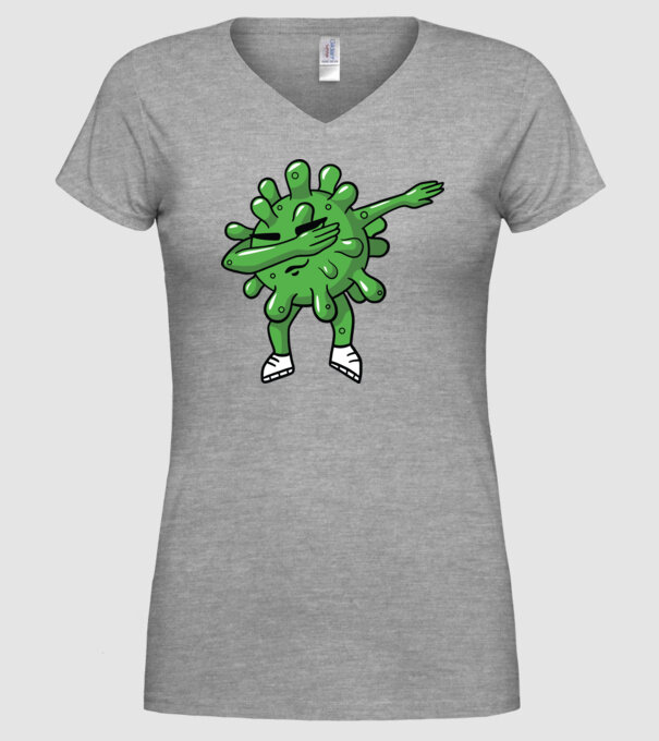 Coronavirus DAB dans model gri pe tricou