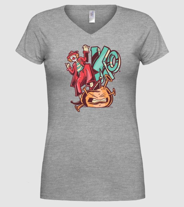 Coronavirus KO model gri pe tricou