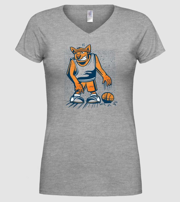 câine baschetbalist model gri pe tricou