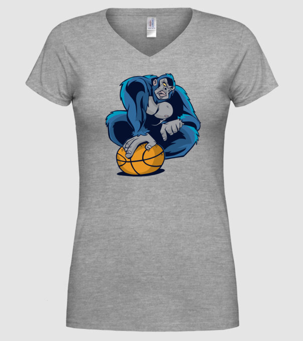 Gorilă Baschet model gri pe tricou