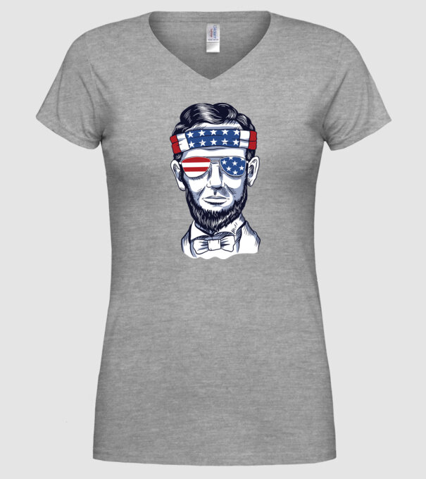 Lincoln USA model gri pe tricou