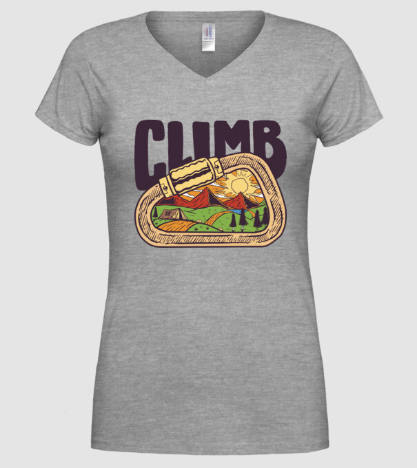 Carabină Alpinist model gri pe tricou