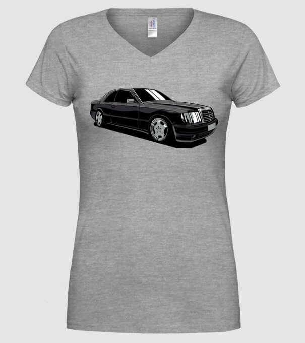 Mercedes model gri pe tricou