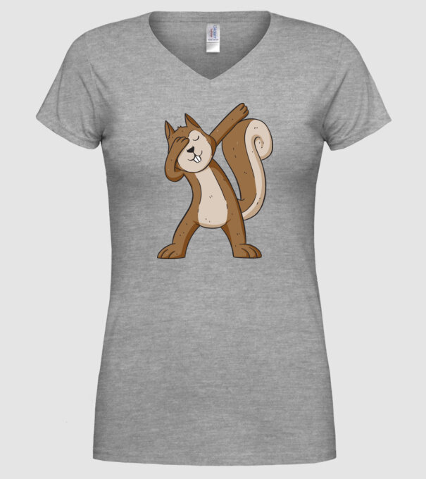 Veverița DAB model gri pe tricou