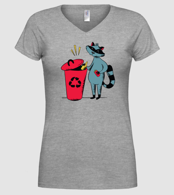 Reciclare Raton model gri pe tricou