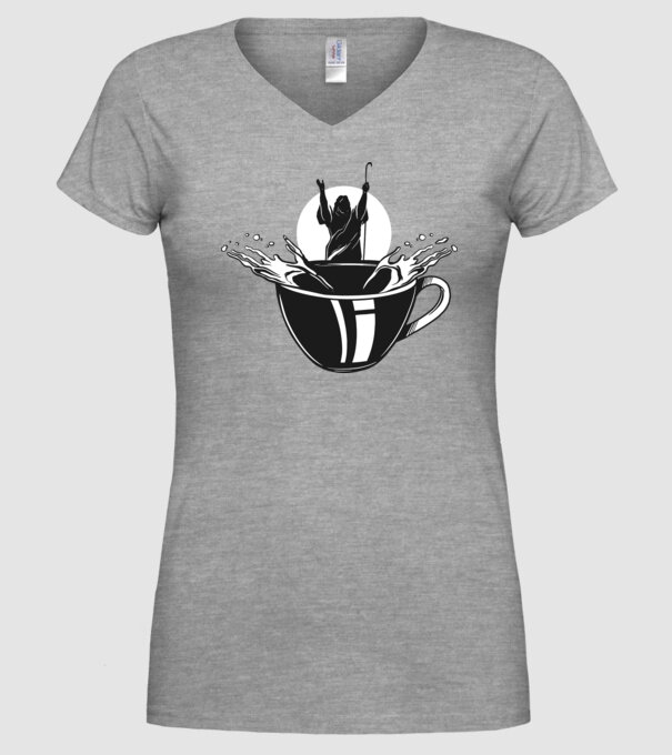 Moise cafea model gri pe tricou