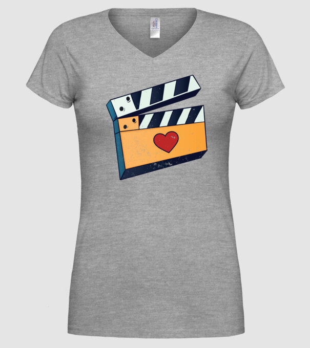 Cinema Film model gri pe tricou