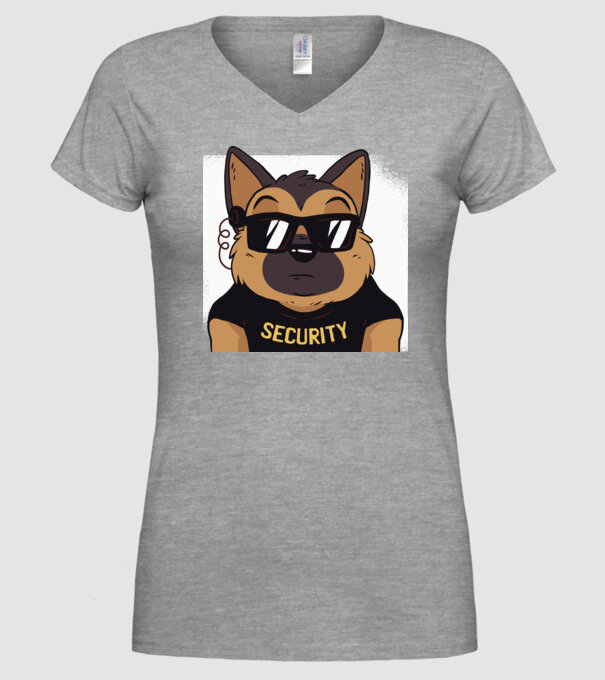Ciobănesc german Security tricou amuzant cu Câine model gri pe tricou