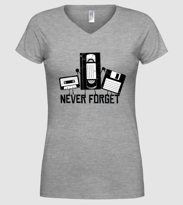 Never Forget model gri pe tricou