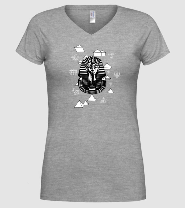 Egiptul Antic Faraon model gri pe tricou