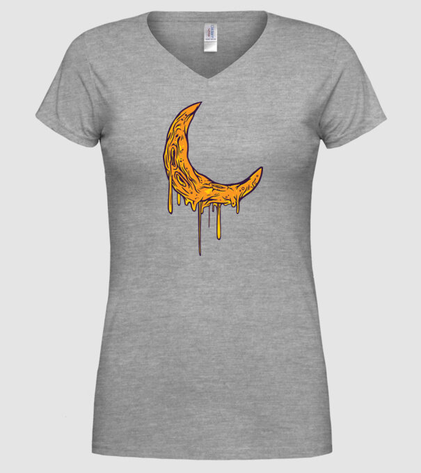 Luna topindu-se model gri pe tricou