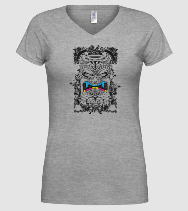 Stâlp totem antic model gri pe tricou