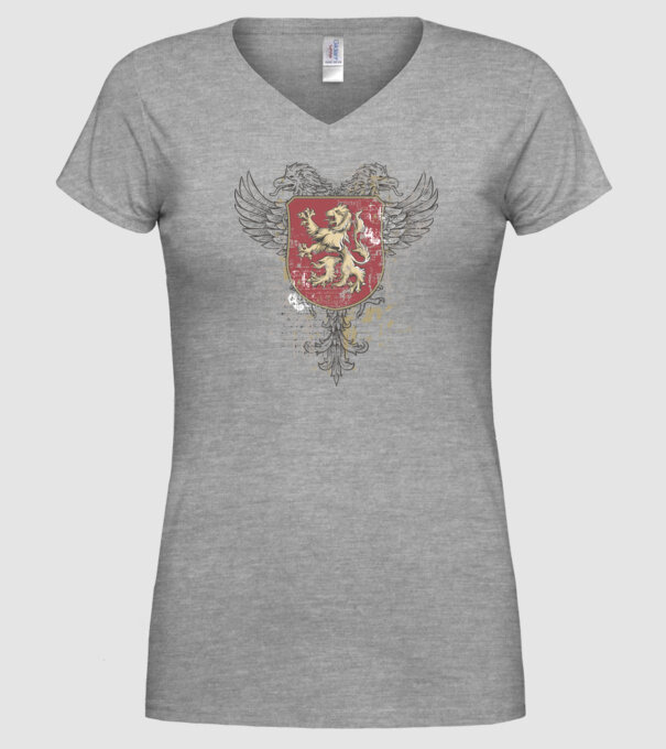 Scut - Leu model gri pe tricou