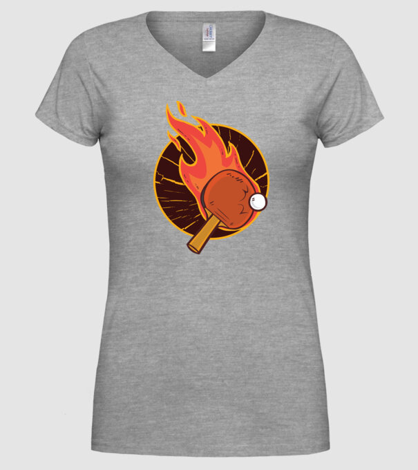 Paletă de ping-pong model gri pe tricou