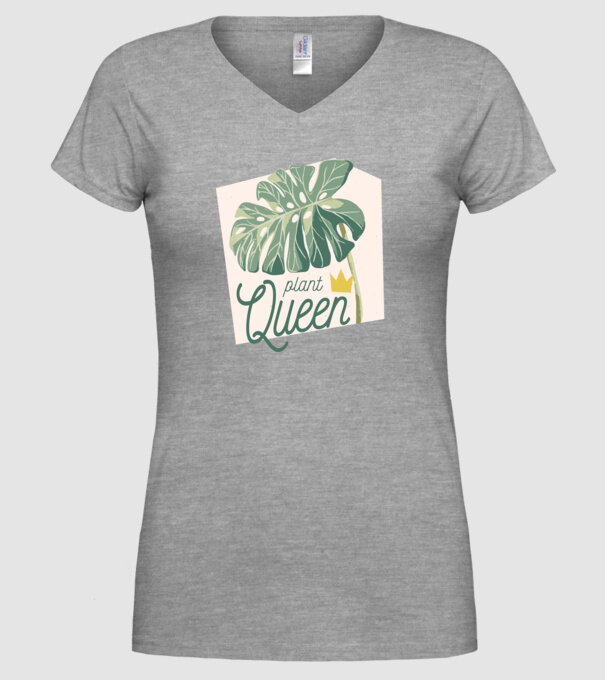 Plant Queen model gri pe tricou