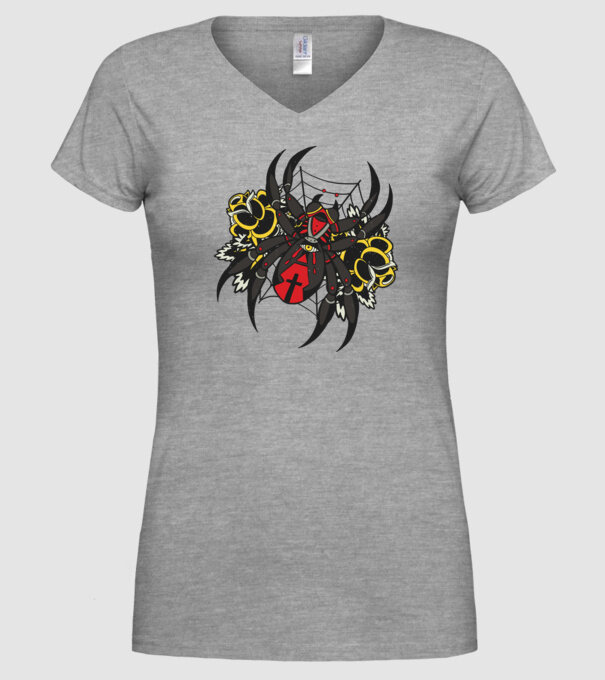 Păianjen model gri pe tricou