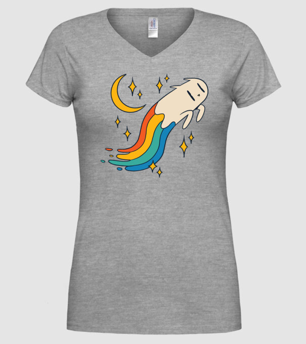 Pisoi zburător model gri pe tricou