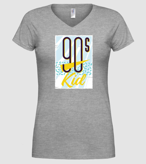 Retro 90s Kid model gri pe tricou