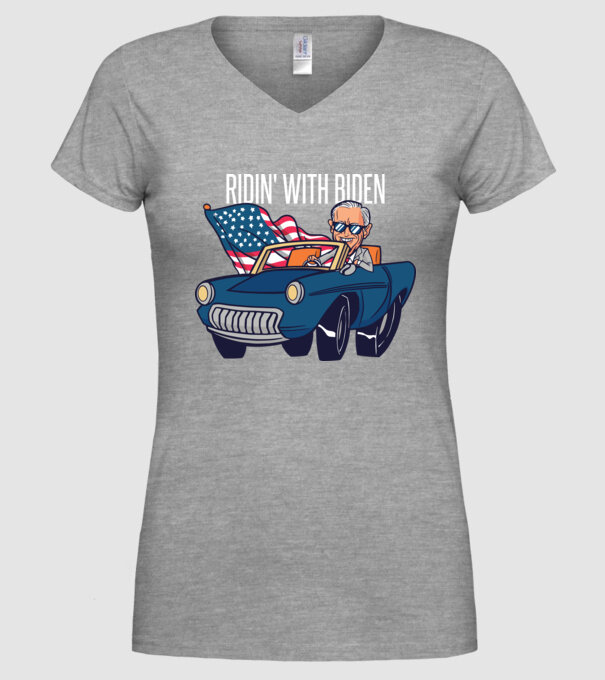 'Ridin'' with Biden - SUA 2020 alegeri' model gri pe tricou