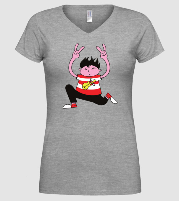 Băiat Rocker model gri pe tricou