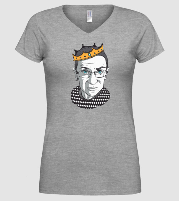 Ruth Bader Ginsburg model gri pe tricou