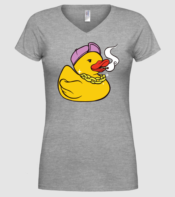 rățușcă de cauciuc Smoker model gri pe tricou