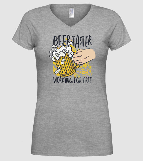 Degustare de bere model gri pe tricou