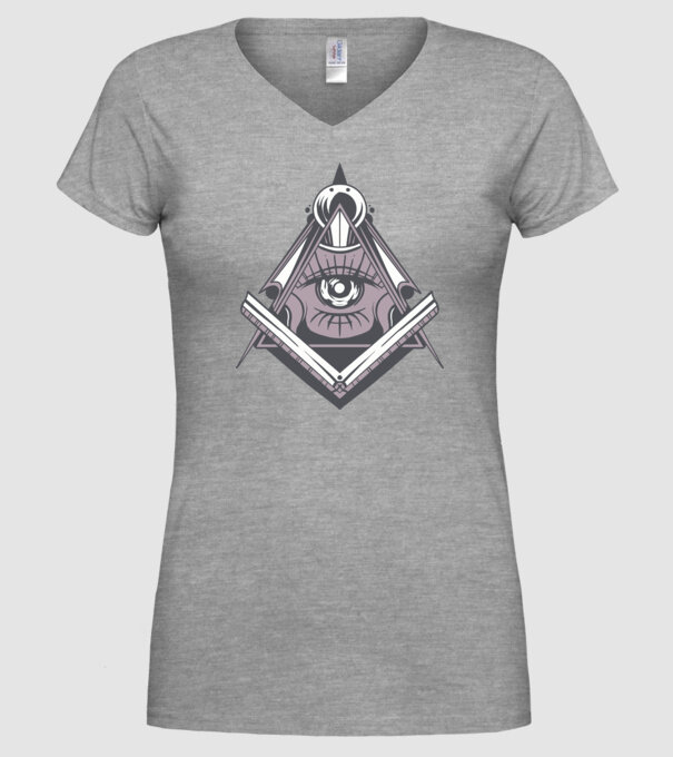 Masoni Illuminati model gri pe tricou